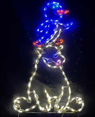 Christmastopia.com - Polar Bear With Penguin Keeping Watch For Santa LED Lighted Outdoor Christmas Decoration