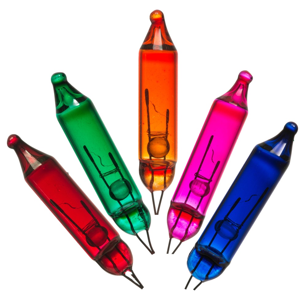 Multi Color Glass Incandescent Mini Replacement Bulb