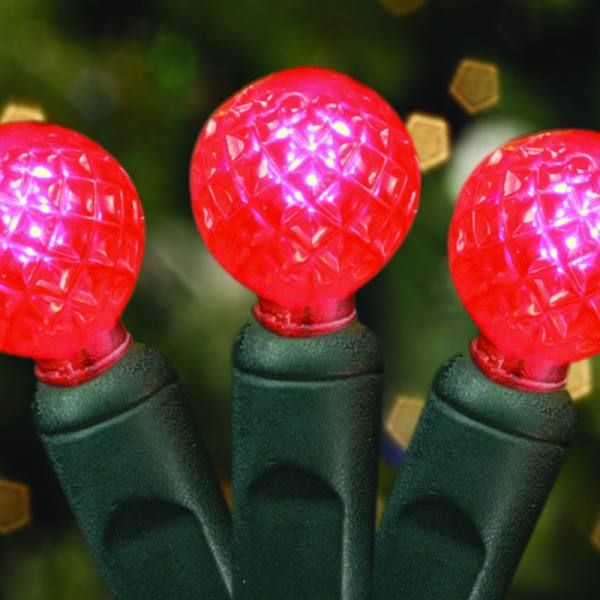 70 Commercial Grade LED G12 Raspberries Red Color Christmas Light Set Of 10