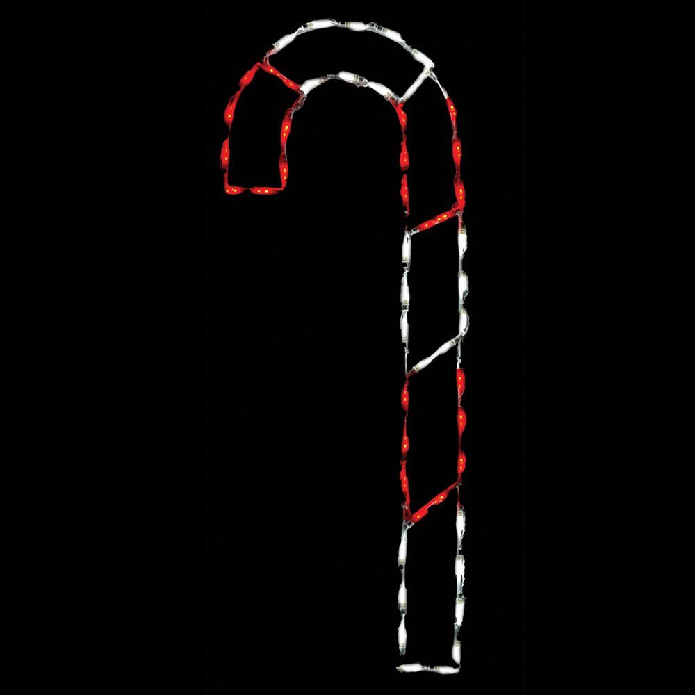 Candy Cane Red and White LED Lighted Outdoor Christmas Decoration Set Of 4