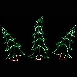 Christmas Trees Swaying LED Lighted Outdoor Christmas Decoration