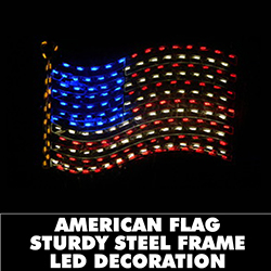 Christmastopia.com - American Flag LED Lighted Patriotic Outdoor Decoration