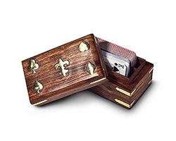 2 Deck Wooden Card Box