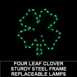 Lighted Indoor Or Outdoor Shamrock Saint Patrick's Day Decoration