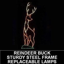 Christmastopia.com - Reindeer Buck LED Lighted Outdoor Lawn Decoration