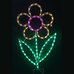 Christmastopia.com - ​​Lighted Outdoor Decorations - ​LED Lighted Spring Decorations​ - ​LED Lighted Flower Decorations​  -Daisy Pick Your Color! LED Lighted Outdoor Spring Floral Decoration