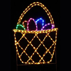Christmastopia.com - Easter Basket with Eggs LED Lighted Outdoor Easter Decoration