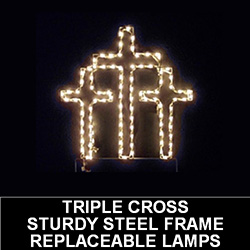 How can you make an outdoor cross decoration?