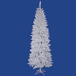 7.5 Foot Sparkle White Pencil Spruce Artificial Christmas Tree Unlit
