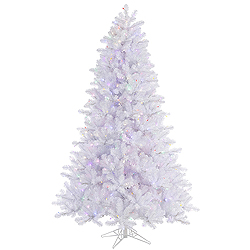 8.5 Foot Crystal White Pine Artificial Christmas Tree 900 LED Multi Lights