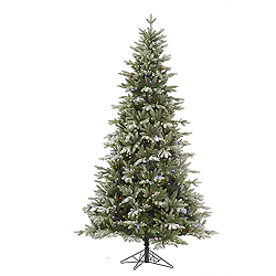 6.5 Foot Frosted Balsam Fir Artificial Christmas Tree 450 LED Multi Lights