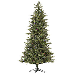7.5 Foot Slim Elk Frasier Fir Artificial Christmas Tree 500 LED Multi Lights