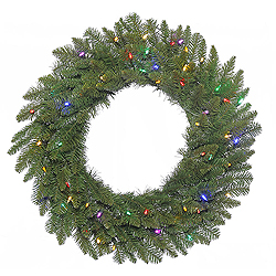 Christmastopia.com - 36 Inch Durango Spruce Wreath 100 LED Multi Lights