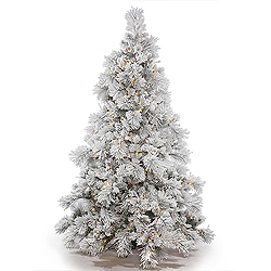 Christmastopia.com - 3.5 Foot Flocked Alberta Pine Artificial Christmas Tree With Cones 150 DuraLit Clear Lights