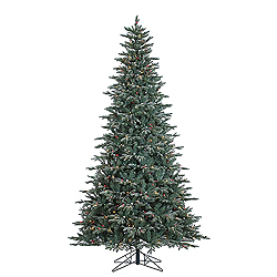 Christmastopia.com 9 Foot Crystal Balsam Artificial Christmas Tree 1000 DuraLit Incandescent Multi Color Mini Lights