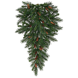 42 Inch Cheyenne Pine Artificial Christmas Teardrop 50 LED Warm White Lights