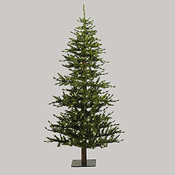 7 Foot Minnesota Pine Half Artificial Christmas Tree Unlit
