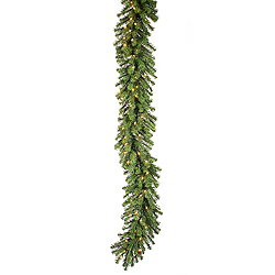 Christmastopia.com - 9 Foot Douglas Fir Garland 50 DuraLit Clear Light