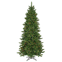 7.5 Foot Camdon Slim Artificial Christmas Tree 700 Multi Lights