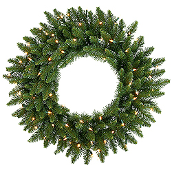 30 Inch Camdon Fir Wreath 50 LED Warm White Lights