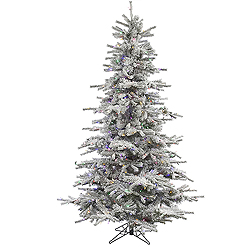 Christmastopia.com - 6.5 Foot Flocked Sierra Artificial Christmas Tree 400 LED Multi Lights