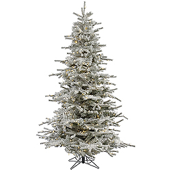 Christmastopia.com - 8.5 Foot Flocked Sierra Artificial Christmas Tree 700 LED Warm White Lights