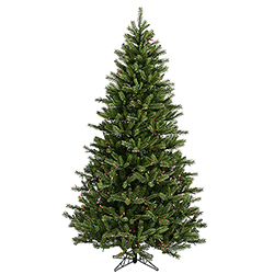 9 Foot Black Hills Spruce Artificial Christmas Tree 1200 DuraLit Incandescent Multi Color Mini Lights