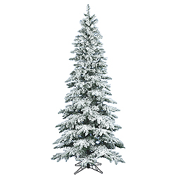 Christmastopia.com - 7.5 Foot Flocked Slim Utica Fir Artificial Christmas Tree Unlit