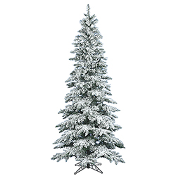 Christmastopia.com - 10 Foot Flocked Slim Utica Fir Artificial Christmas Tree Unlit