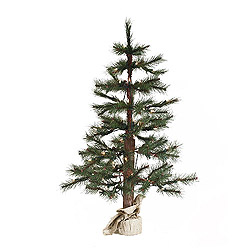 Christmastopia.com 3 Foot Norwegian Pine Artificial Christmas Tree Burlap Base 70 Clear Lights