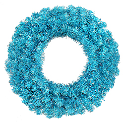 30 Inch Sky Blue Wreath 70 Teal Lights