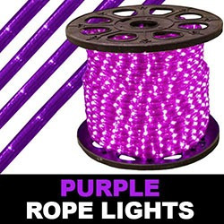 164 Foot Super Brite Chasing Purple Rope Lights