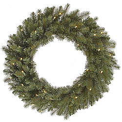 30 Inch Colorado Spruce Wreath 40 LED Warm White Lights