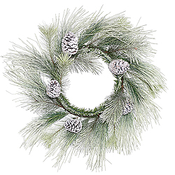 22 Inch Frosted Norway Pine Wreath