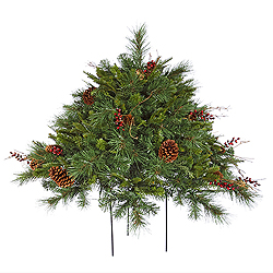 Christmastopia.com 2 Foot Cibola Berry Bush 686 Branch Tips