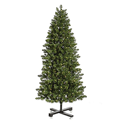 6.5 Foot Slim Grand Teton Artificial Christmas Tree 550 LED Warm White Lights