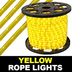 164 Foot Super Brite Instant Yellow Rope Lights