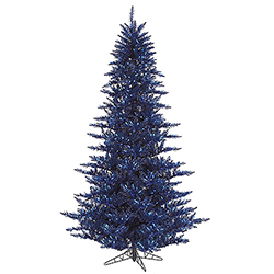 6.5 Foot Dark Blue Artificial Christmas Tree 600 Blue Lights