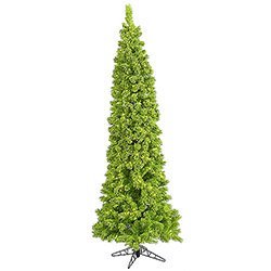 6.5 Foot Flocked Lime Artificial Halloween Tree 250 Lime Lights