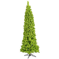 7.5 Foot Flocked Lime Fir Artificial Christmas Tree 450 Lime Lights