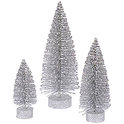 9 Inch Silver Oval Tree 3 per Set