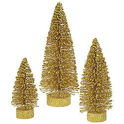 9 Inch Gold Oval Tree 3 per Set