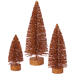 Christmastopia.com - 9 Inch Copper Oval Tree 3 per Set