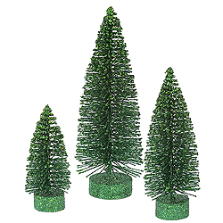 9 Inch Emerald Oval Tree 3 per Set