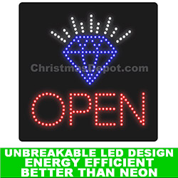 Christmastopia.com Jewelry LED Flashing Lighted Open Sign