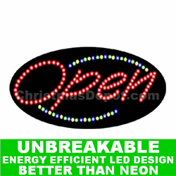 Christmastopia.com - Lighted Flashing LED Open Sign