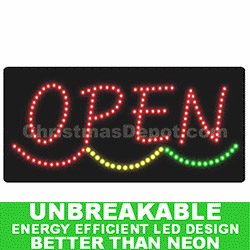 Christmastopia.com Lighted LED Flashing Open Sign