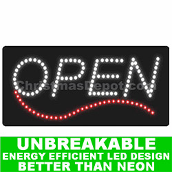 Christmastopia.com - Animated Flashing Lighted LED Open Sign