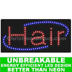 Christmastopia.com - LED Flashing Lighted Hair Sign