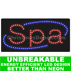 Flashing LED Lighted Spa Sign
